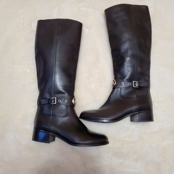 Michael Kors Leather Round Toe Knee High Boots Size 8 - Picture 5 of 16